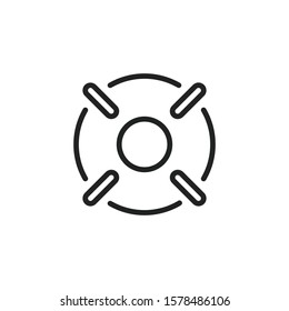 Simple target line icon. Stroke pictogram. Vector illustration isolated on a white background. Premium quality symbol. Vector sign for mobile app and web sites.