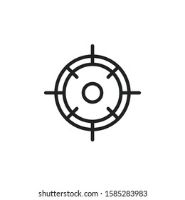 Simple target line icon. Stroke pictogram. Vector illustration isolated on a white background. Premium quality symbol. Vector sign for mobile app and web sites.