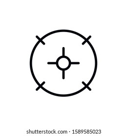Simple target line icon. Stroke pictogram. Vector illustration isolated on a white background. Premium quality symbol. Vector sign for mobile app and web sites.