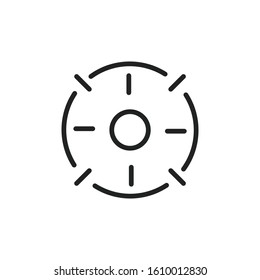 Simple target line icon. Stroke pictogram. Vector illustration isolated on a white background. Premium quality symbol. Vector sign for mobile app and web sites.