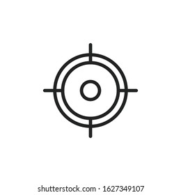 Simple target line icon. Stroke pictogram. Vector illustration isolated on a white background. Premium quality symbol. Vector sign for mobile app and web sites.