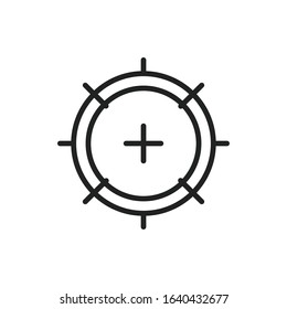 Simple target line icon. Stroke pictogram. Vector illustration isolated on a white background. Premium quality symbol. Vector sign for mobile app and web sites.