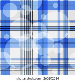 Simple tartan seamless pattern background with blending color stripes and circle elements