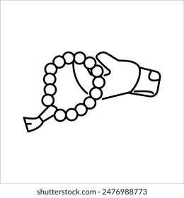 Simple tasbih vector icon design