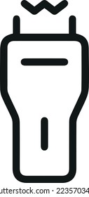 Simple taser line icon. Premium symbol in stroke style. Design of taser icon. Vector illustration.