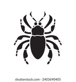 Simple Tattoo of a Lice 2D Flat Vector