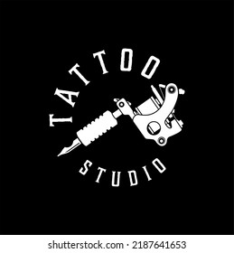 tattoo machine illustration in engraving style Design element for logo  label emblem sign badge  Stock vector  Colourbox