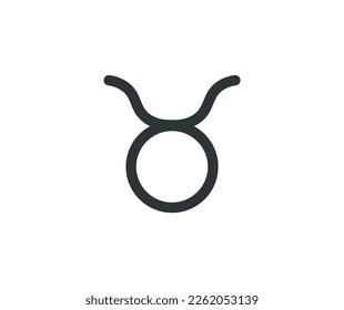 Simple taurus astrological sign. Concept of astrology.
