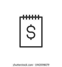 Simple tax line icon. Premium symbol in stroke style. tax icon design. Vector illustration.