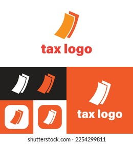 Simple tax Logo Template.abstract logo design. Black and white. Vector Illustration.Modern Style.