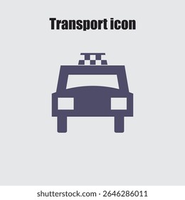 A simple taxi cab icon represents urban transportation, a readily available resource for city dwellers to get around swiftly.