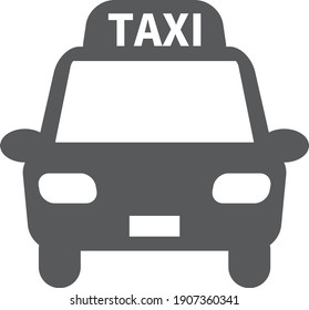 Icono de taxi simple (negro) (frontal)