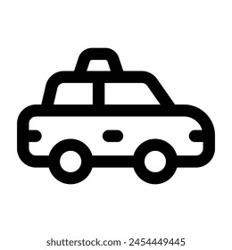 Icono de Taxi simple. El ícono se puede usar para Sitios web, Plantillas impresas, Plantillas de presentación, ilustraciones, etc