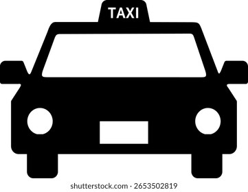 Simple Taxi Transportation Silhouette Icon