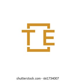 Simple TE initial Logo designs template vector illustration