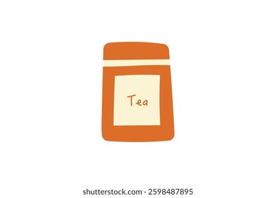 A simple tea can illustration