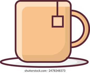 simple tea cup icon illustration