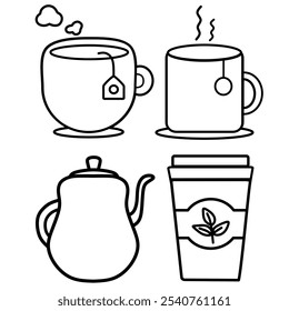 Einfache Teetasse Logo Vektor