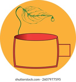 simple tea house logo green