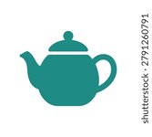 Simple Tea Pot Icon, Clean Vector Illustration