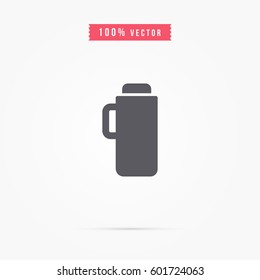 simple tea thermos icon