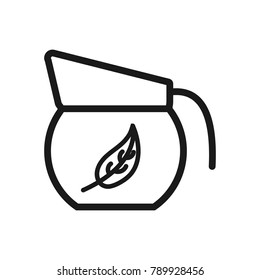 simple of tea vector line icon