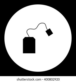 simple teabag for making tea silhouette icon eps10