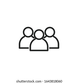 Icono de línea de equipo simple. Pictograma de trazo. Ilustración vectorial aislada en un fondo blanco. Símbolo de calidad superior. Signo de vector para aplicaciones móviles y sitios web.