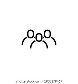 Simple Team Work Icon Vector Illustration Design. With Thin Style.