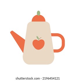Simple teapot cute illustration. vector illustration