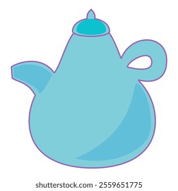 Simple teapot design featuring a light blue color scheme