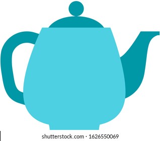 simple teapot icon flat desgin