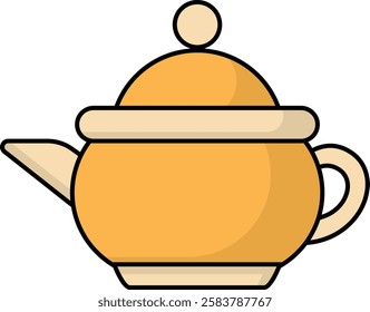 simple teapot icon illustration design