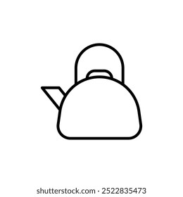 Simple teapot icon on transparent background