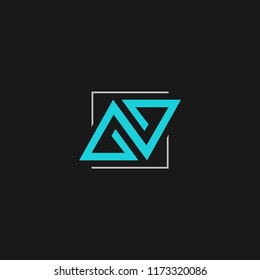 Simple tech logo. Letter 'N' emblem for branding identity. Vector image.