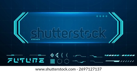 Simple technology box or futuristic callout title. Vector illustration	