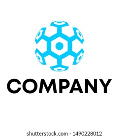 simple technology company logo design