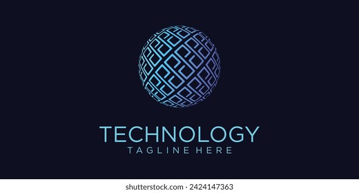 Simple technology design with modern style| premium vector
