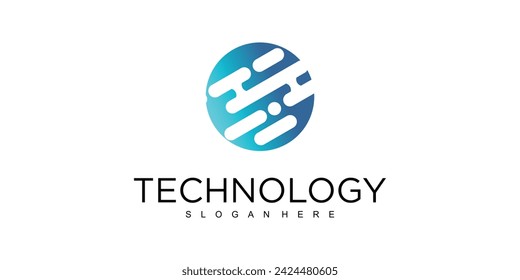 Simple technology design with modern style| premium vector