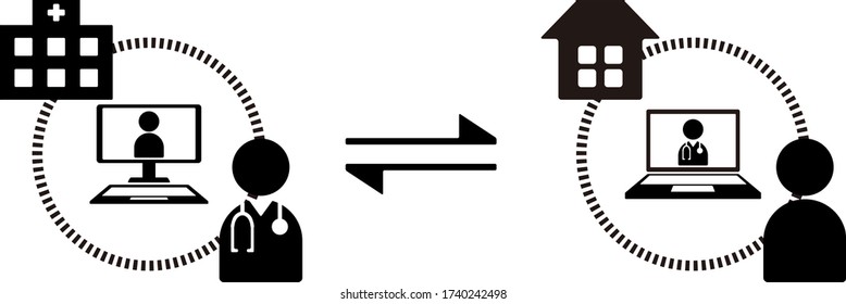 A simple tele-medicine vector Icon