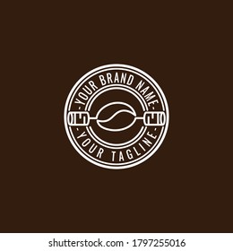 
simple telephone coffee logo for your brand