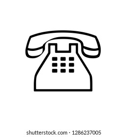 Simple telephone icon. Vector Illustration