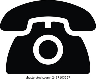 Simple Telephone Line Icon (Editable Stroke)