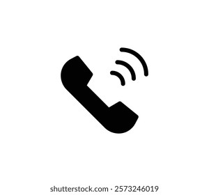 Simple telephone receiver sound icon vector