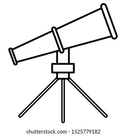 The simple telescope icon flat style for web design
