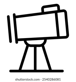 Telescopio simple con un trípode, perfecto para representar la astronomía y la observación de estrellas