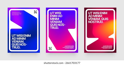 Simple template with abstract geometric shapes. Frame for your message or photo. Layout for flyer, poster or cover.