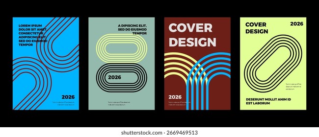 Simple template with abstract geometric shapes. Frame for your message or photo. Layout for flyer, poster or cover.