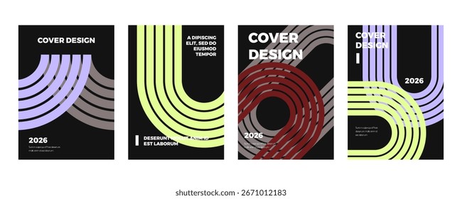 Einfache Vorlage mit abstrakten geometrischen Formen. Rahmen für Ihre Nachricht oder Ihr Foto. Layout für Flyer, Poster oder Cover.