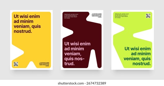 Simple template with abstract geometric shapes. Frame for your message or photo. Layout for flyer, poster or cover.